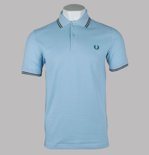 Fred Perry M3600 Polo Shirt Track Blue/Burnt Red/Sport Green