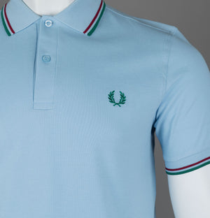 Fred Perry M3600 Polo Shirt Track Blue/Burnt Red/Sport Green
