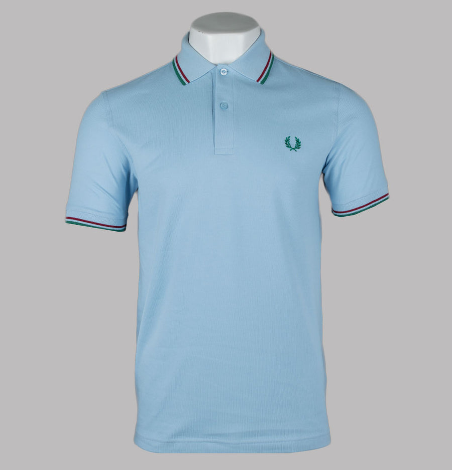 Fred Perry M3600 Polo Shirt Track Blue/Burnt Red/Sport Green