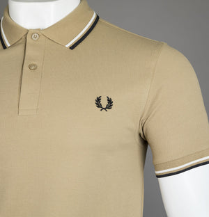 Fred Perry M3600 Polo Shirt Warm Stone/Snow White/Black