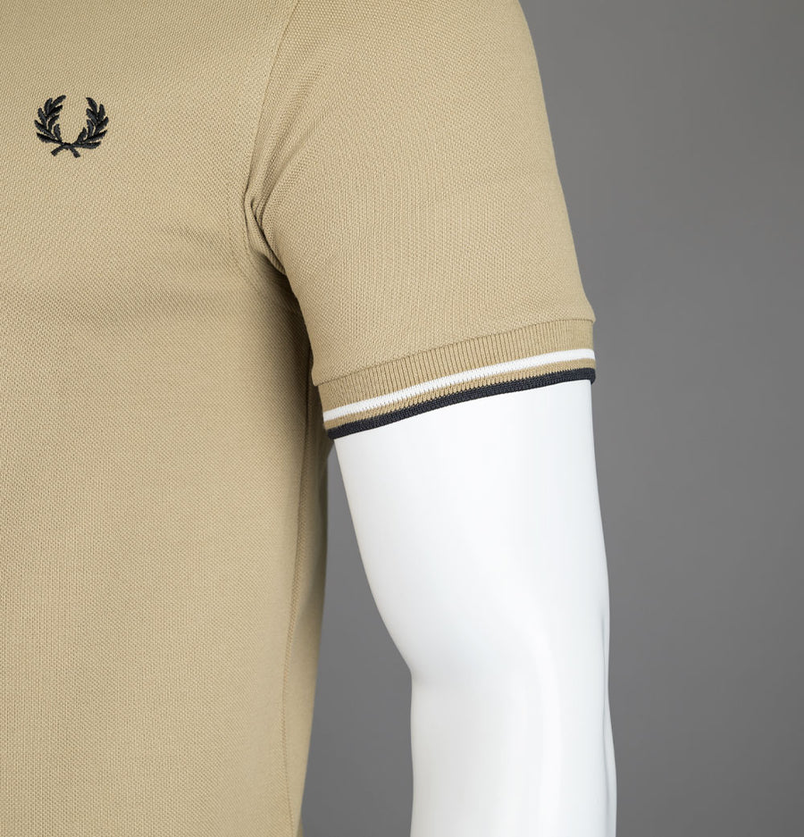 Fred Perry M3600 Polo Shirt Warm Stone/Snow White/Black