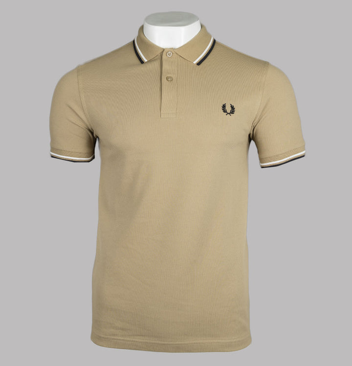 Fred Perry M3600 Polo Shirt Warm Stone/Snow White/Black