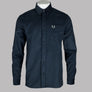 Fred Perry Needle Cord Shirt Dark Airforce