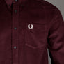 Fred Perry Needle Cord Shirt Oxblood