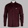 Fred Perry Needle Cord Shirt Oxblood