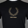 Fred Perry Outline Laurel Wreath T-Shirt Black