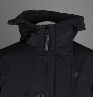 Fred Perry Patch Pocket Puffer Jacket Black
