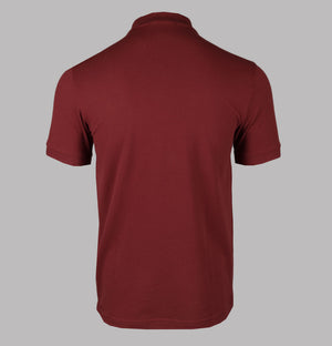Fred Perry Plain Polo Shirt Burnt Red/Navy