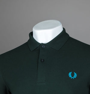 Fred Perry Plain Polo Shirt Night Green/Ocean