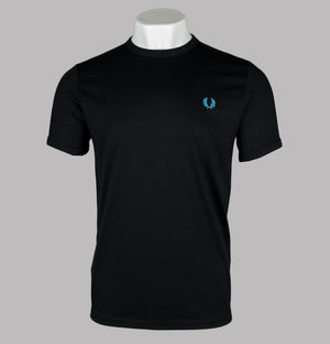 Fred Perry Ringer T-Shirt Black/Ocean