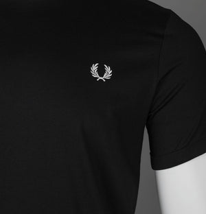 Fred Perry Ringer T-Shirt Black
