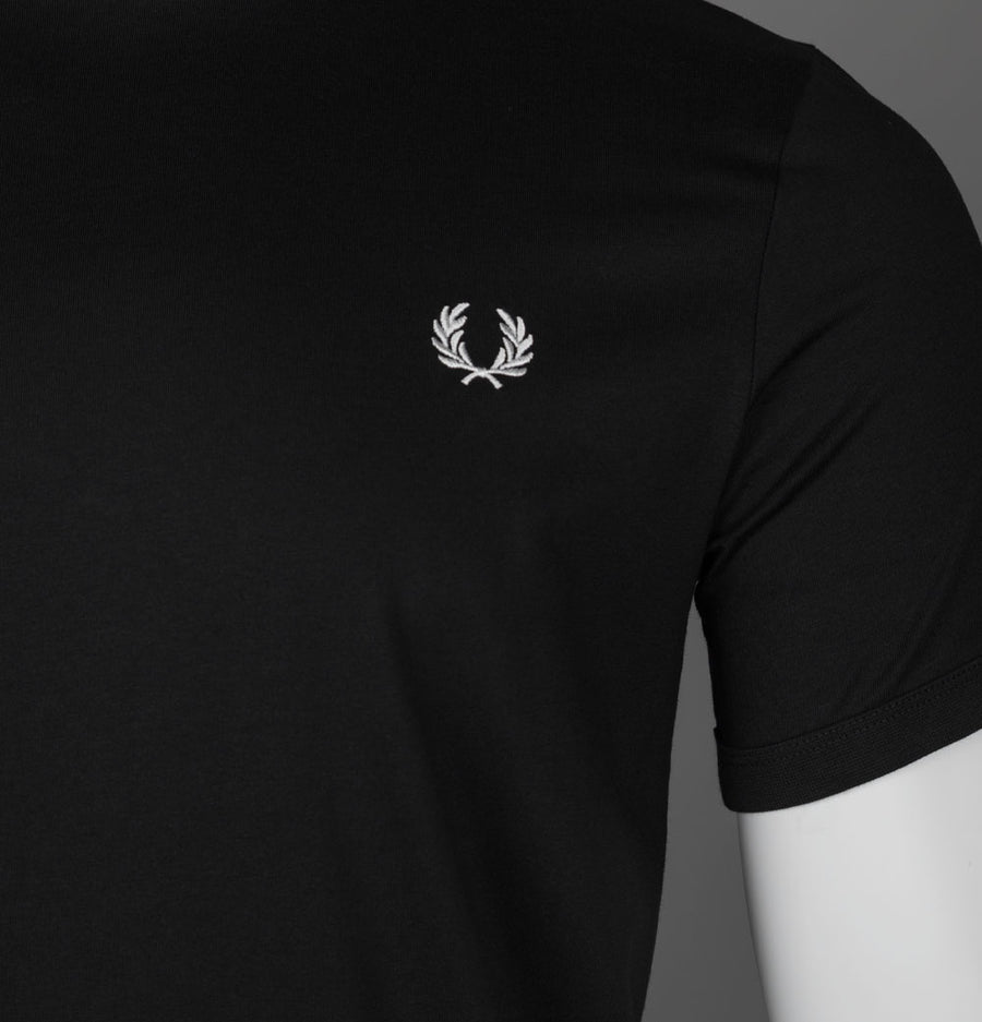 Fred Perry Ringer T-Shirt Black