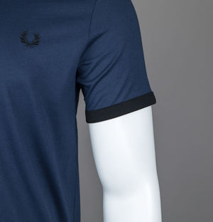 Fred Perry Ringer T-Shirt Dark Carbon/Black