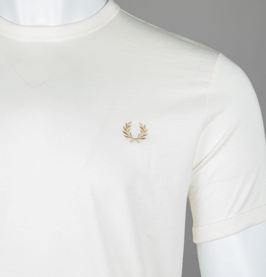 Fred Perry Ringer T-Shirt Ecru