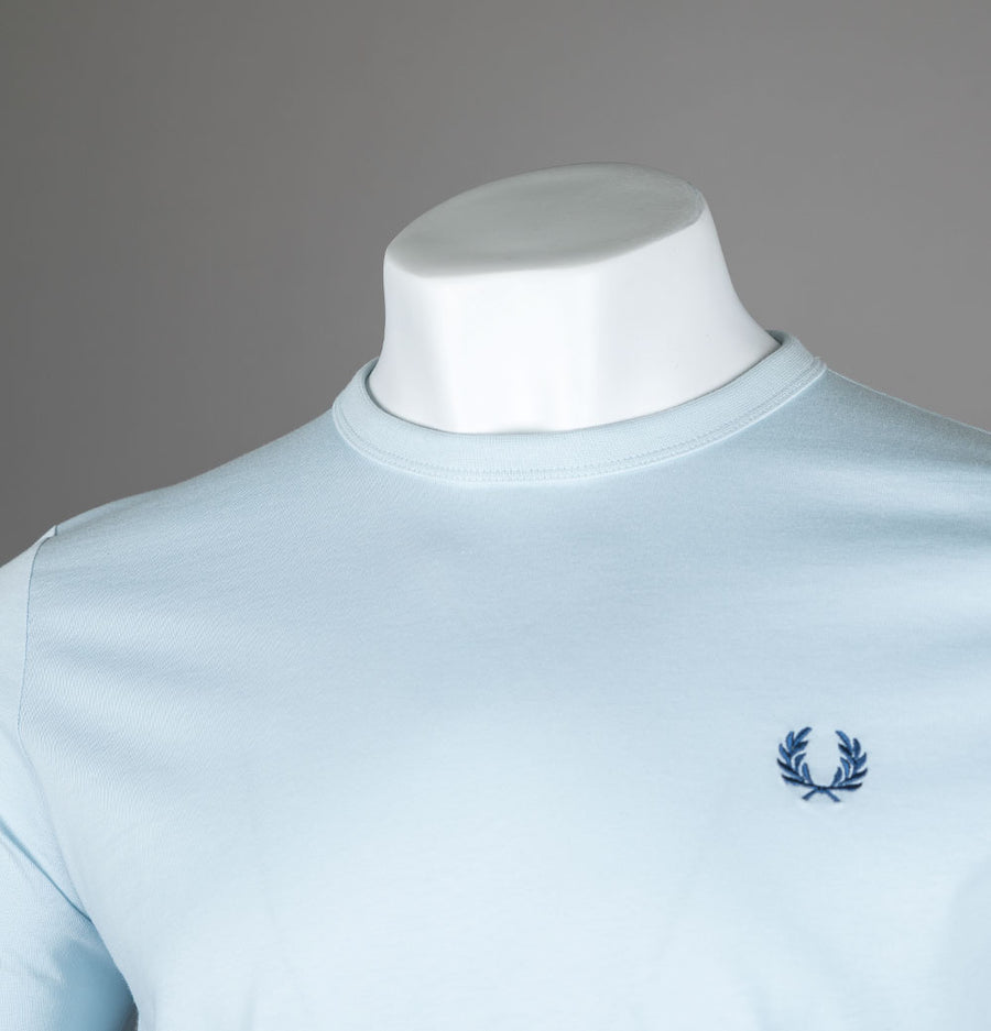 Fred Perry Ringer T-Shirt Light Ice/Midnight Blue