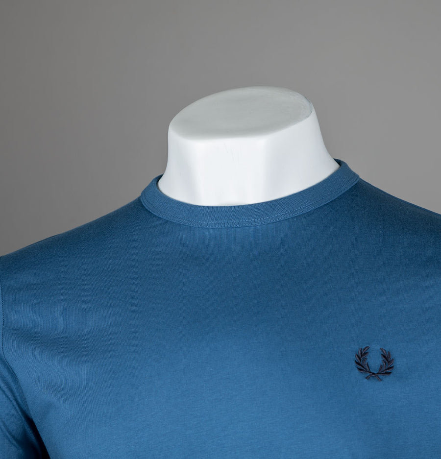 Fred Perry Ringer T-Shirt Midnight Blue