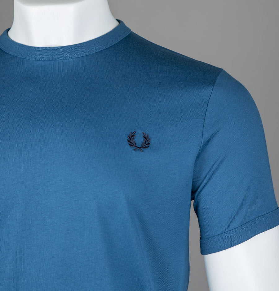 Fred Perry Ringer T-Shirt Midnight Blue