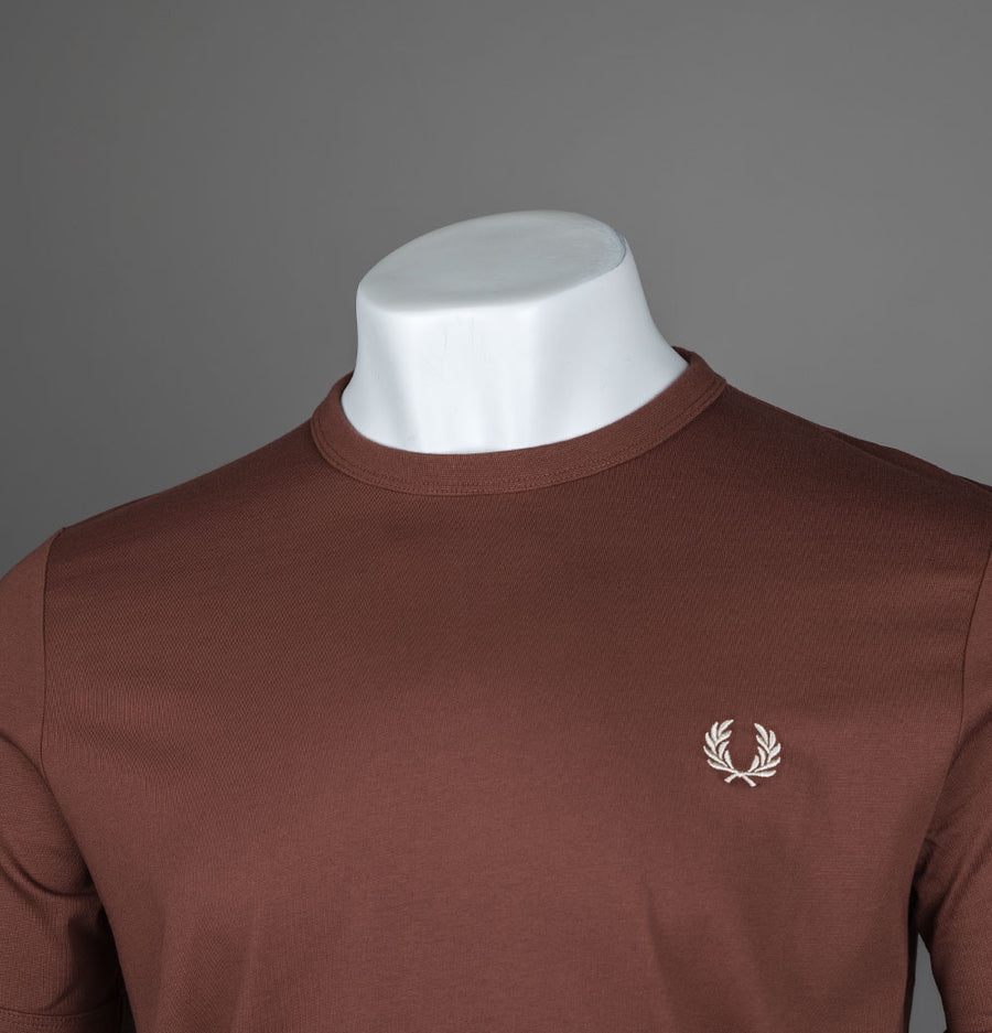 Fred Perry Ringer T-Shirt Whisky Brown