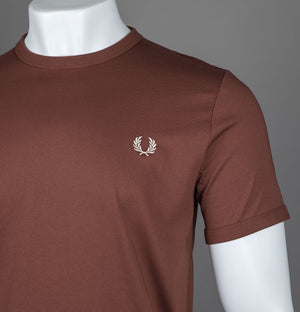 Fred Perry Ringer T-Shirt Whisky Brown