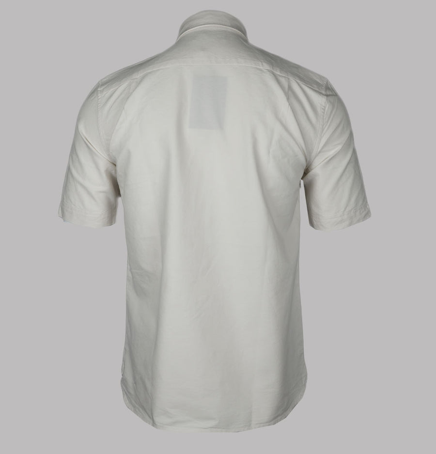 Fred Perry Short Sleeve Oxford Shirt Ecru