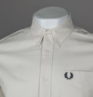 Fred Perry Short Sleeve Oxford Shirt Ecru