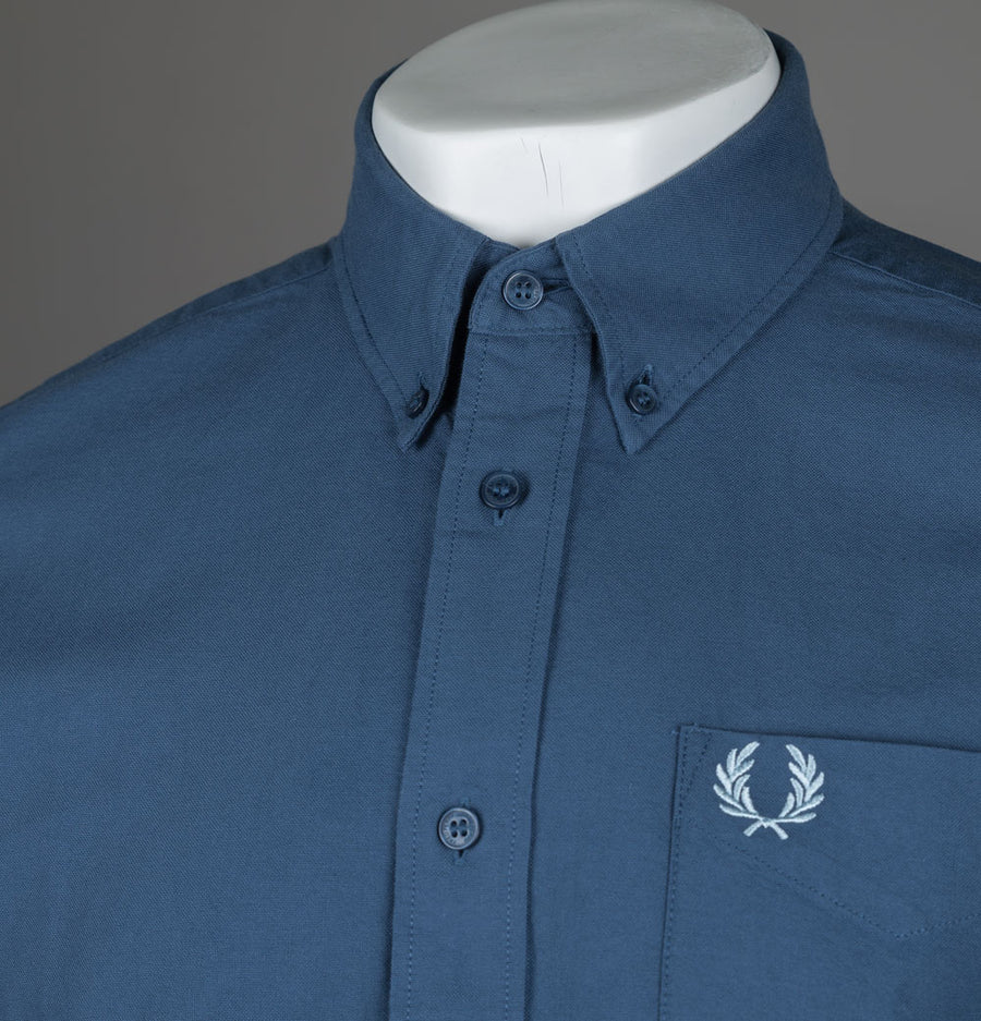 Fred Perry Short Sleeve Oxford Shirt Midnight Blue