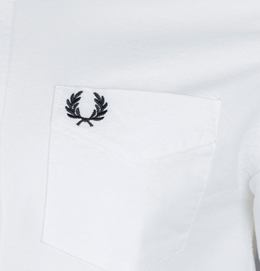 Fred Perry Short Sleeve Oxford Shirt White
