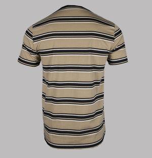 Fred Perry Stripe T-Shirt Warm Stone/Oatmeal/Black