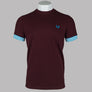 Fred Perry Striped Cuff T-Shirt Oxblood
