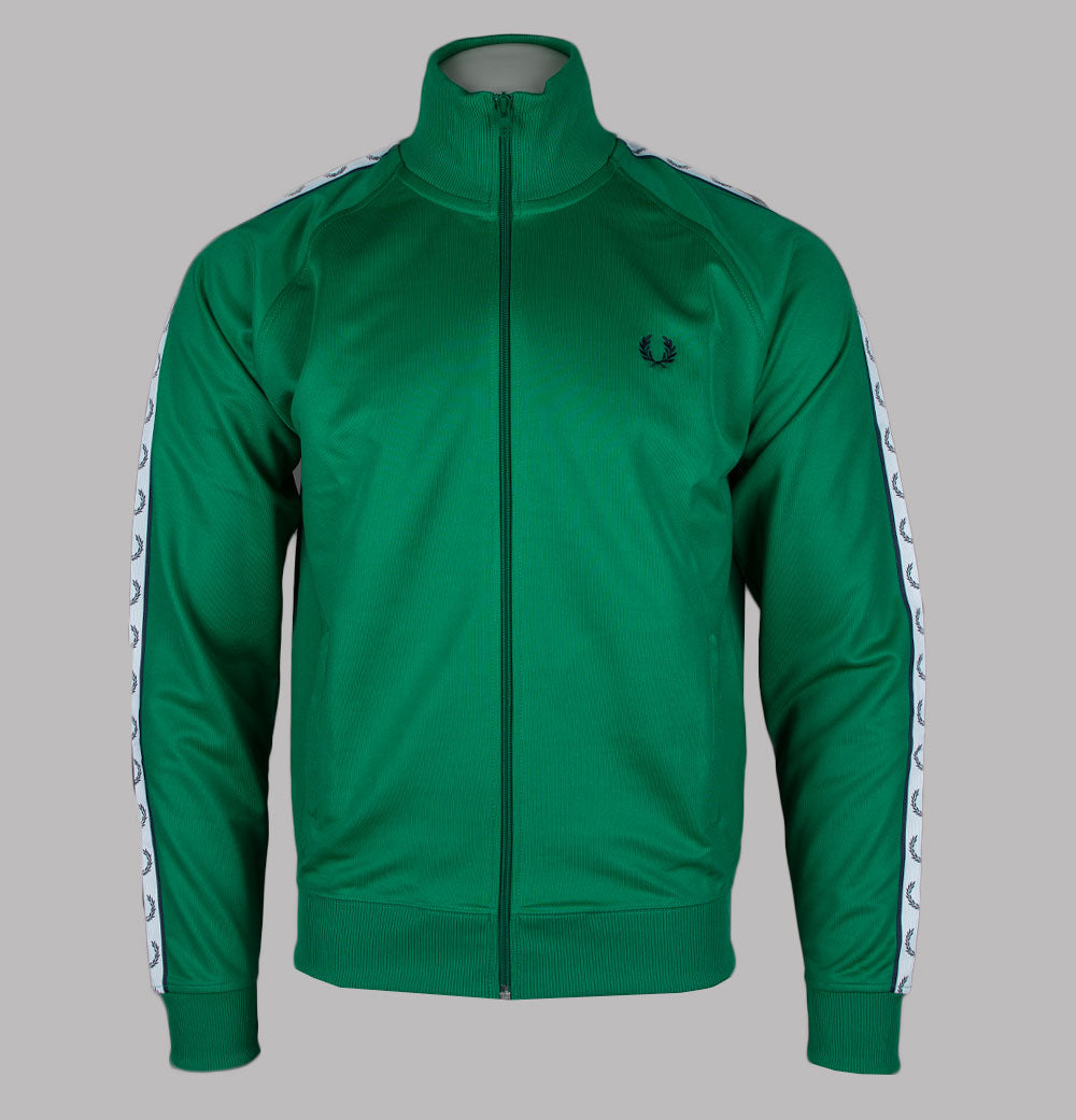 Fred Perry Taped Track Jacket Label Green