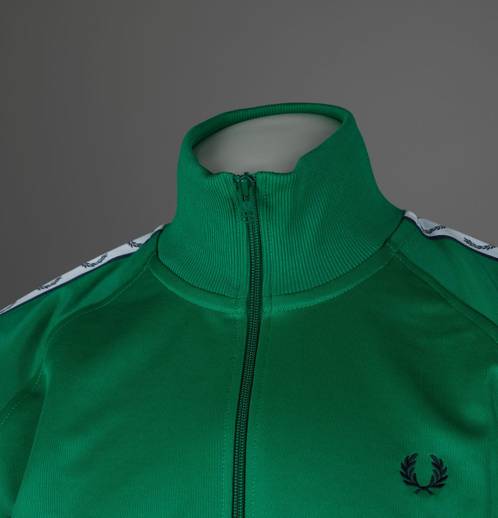 Fred Perry Taped Track Jacket Label Green