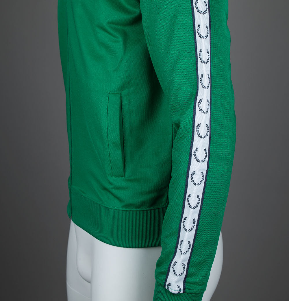 Fred Perry Taped Track Jacket Label Green