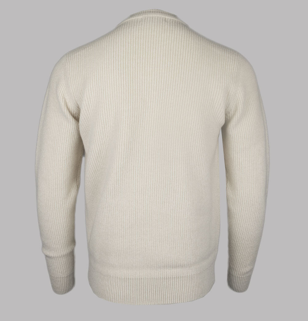 Fred Perry Textured Lambswool Jumper Oatmeal