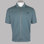 Fred Perry Textured Zip Through Polo Shirt Stockport Blue