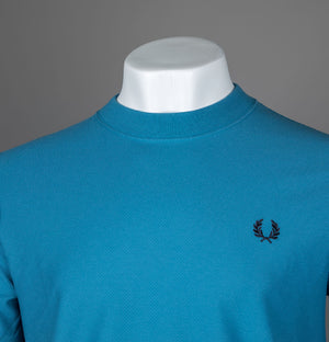 Fred Perry Tipped Cuff Pique T-Shirt Ocean/Navy