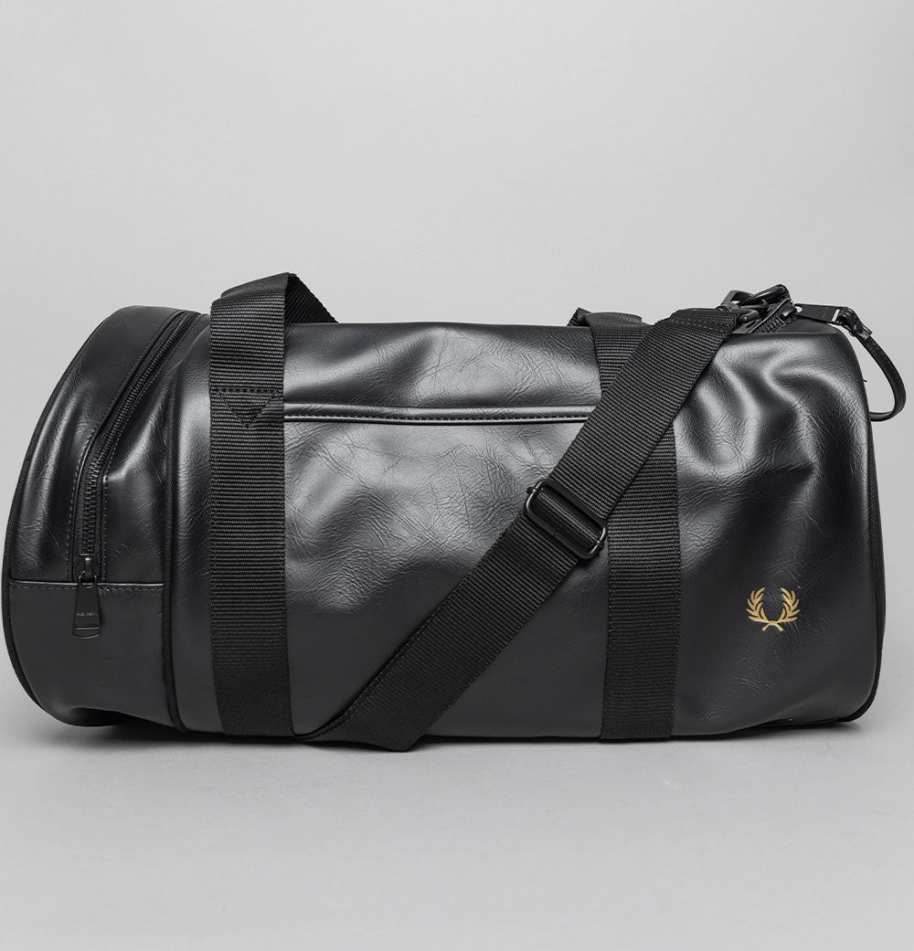 Fred Perry Tonal Barrel Bag Black