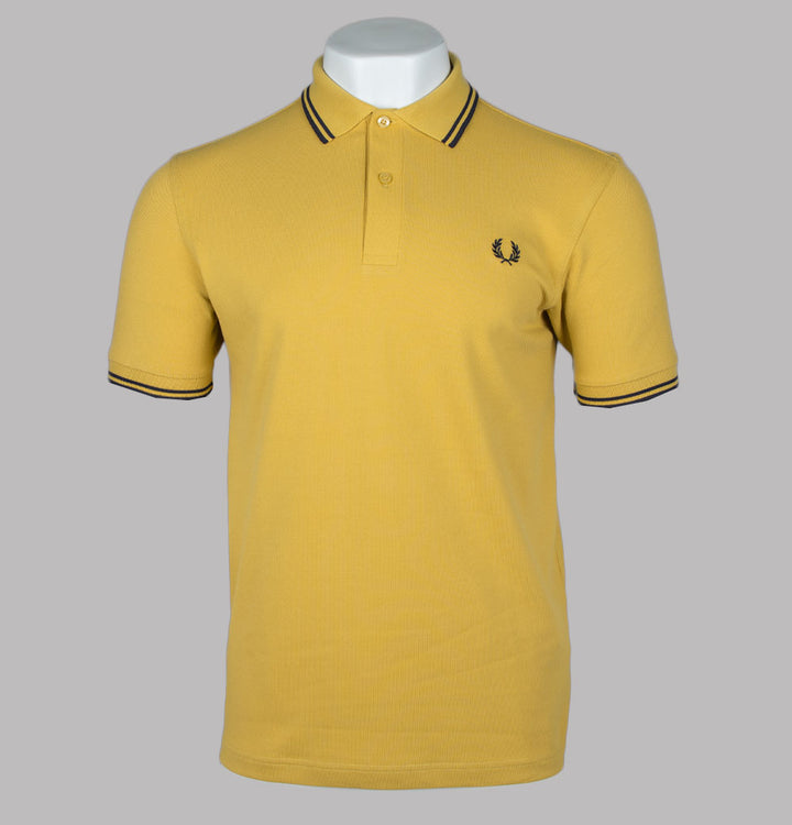 Fred Perry Twin Tipped Polo Shirt Honeycomb/Navy