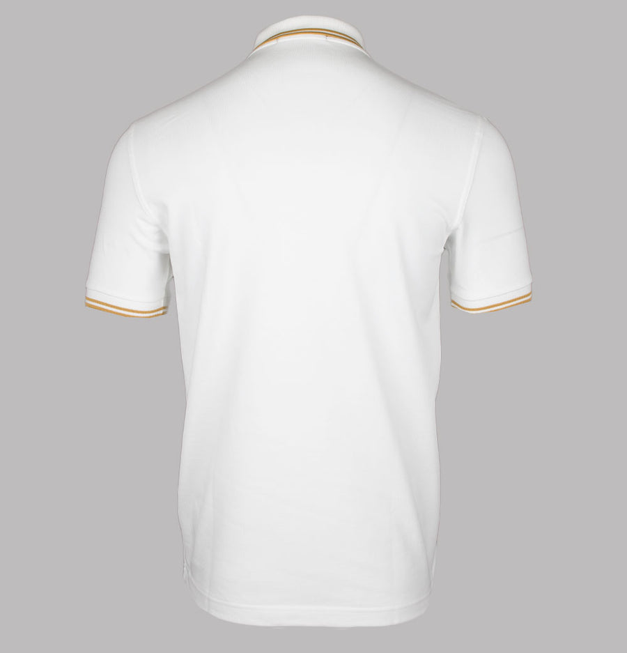 Fred Perry Twin Tipped Polo Shirt Snow White/Honeycomb