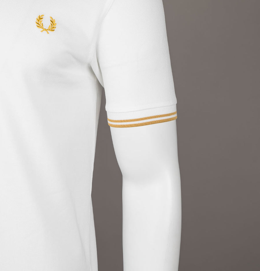 Fred Perry Twin Tipped Polo Shirt Snow White/Honeycomb
