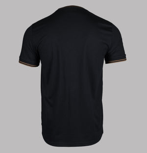 Fred Perry Twin Tipped T-Shirt Black/Shaded Stone