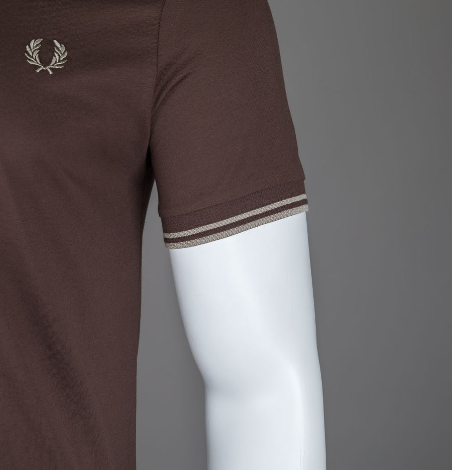 Fred Perry Twin Tipped T-Shirt Brick/Warm Grey