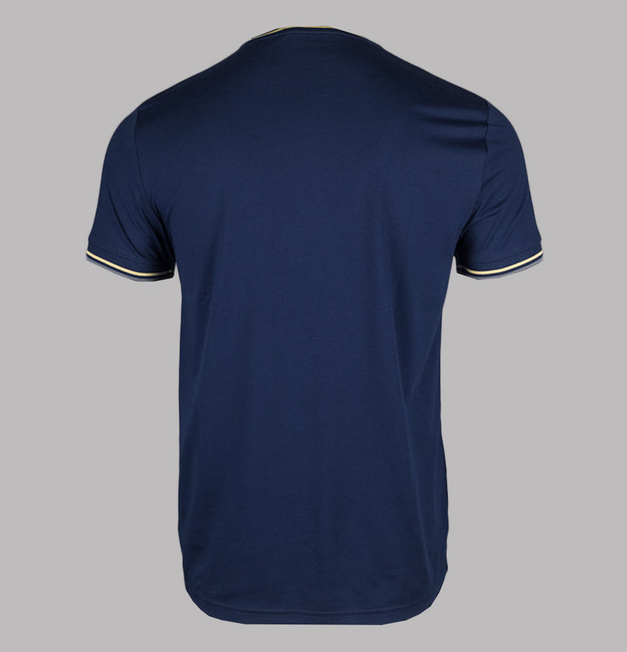 Fred Perry Twin Tipped T-Shirt French Navy/Champions Gold/Stockport Blue