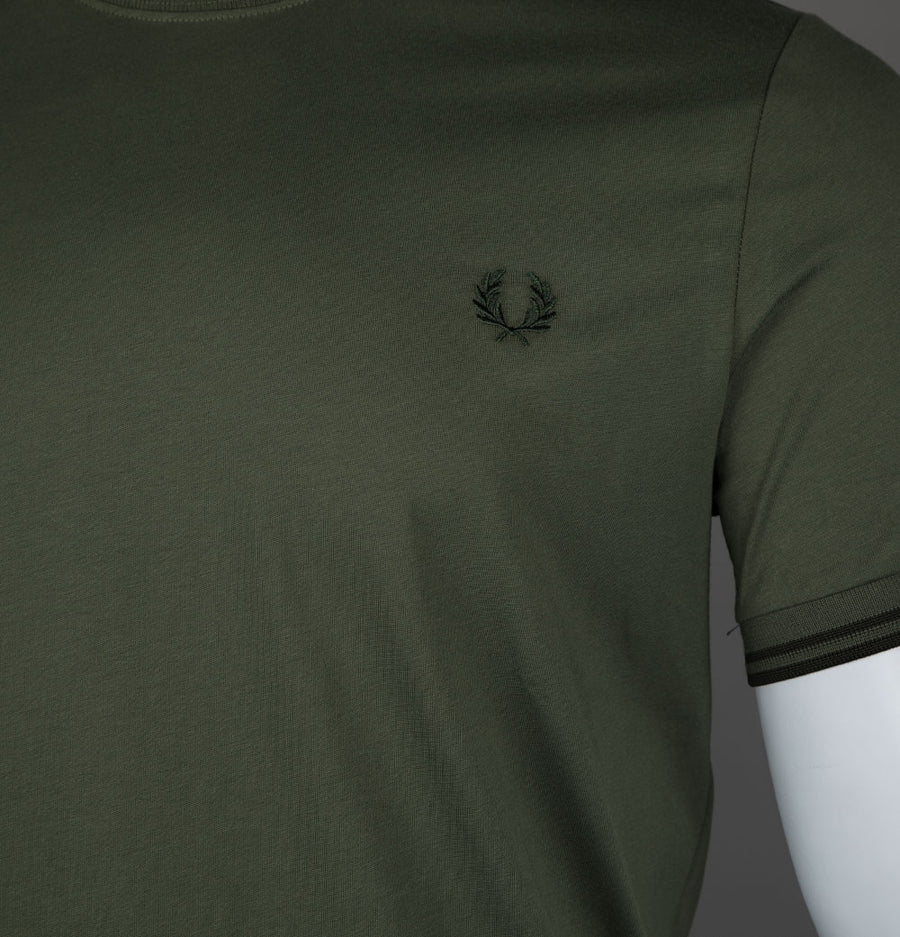 Fred Perry Twin Tipped T-Shirt Laurel Wreath Green/Night Green