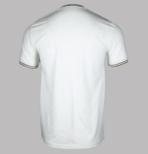 Fred Perry Twin Tipped T-Shirt Light Ecru/Olive Mint