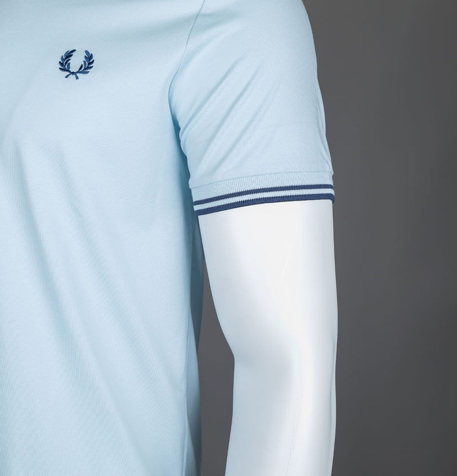 Fred Perry Twin Tipped T-Shirt Light Ice/Midnight Blue