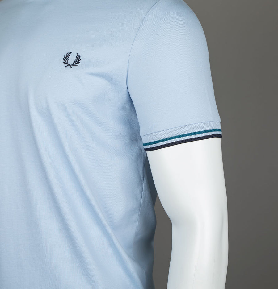 Fred Perry Twin Tipped T-Shirt Light Smoke/Petrol Blue/Navy