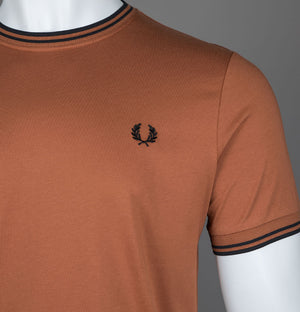 Fred Perry Twin Tipped T-Shirt Marmalade/Black