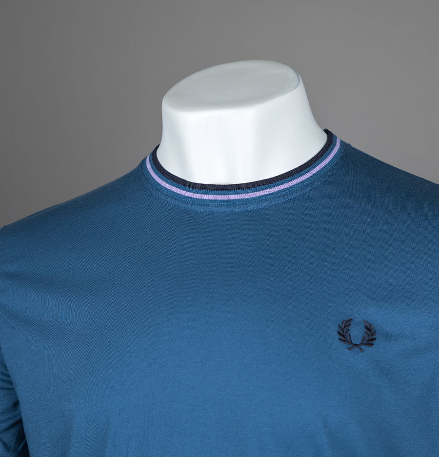 Fred Perry Twin Tipped T-Shirt Midnight Blue/Ultra Violet/Navy