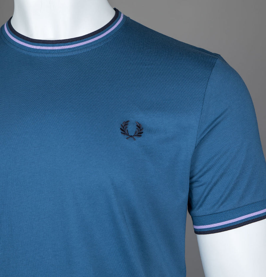 Fred Perry Twin Tipped T-Shirt Midnight Blue/Ultra Violet/Navy