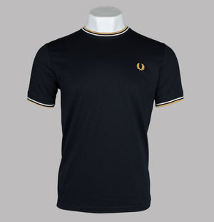 Fred Perry Twin Tipped T-Shirt Navy/Ecru/Honeycomb